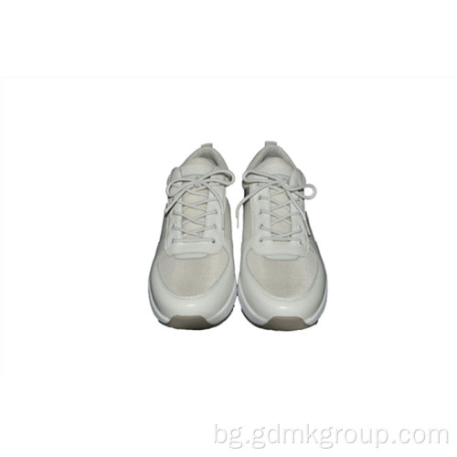 Дамски завишени чисто бели обувки Ежедневни спортни обувки
